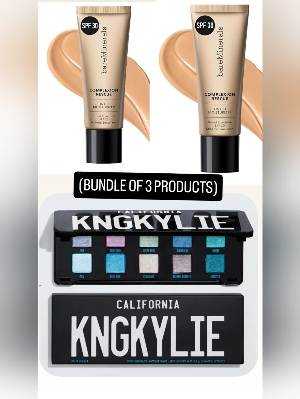 Shimmer Eyeshadow Palette & bareMinerals sunscreens With tinted moisturize